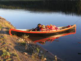 canoe on shore