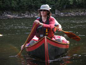 girl in canoe