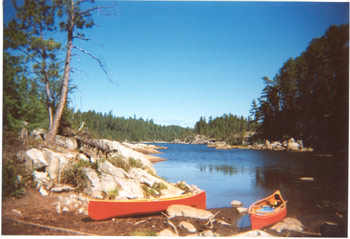 canoe on shore